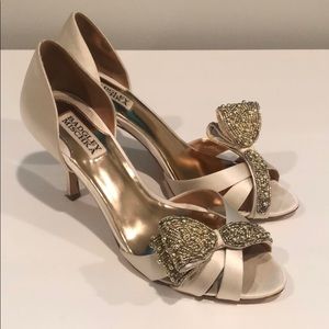 Worn once! Badgley Mischka bridal shoes